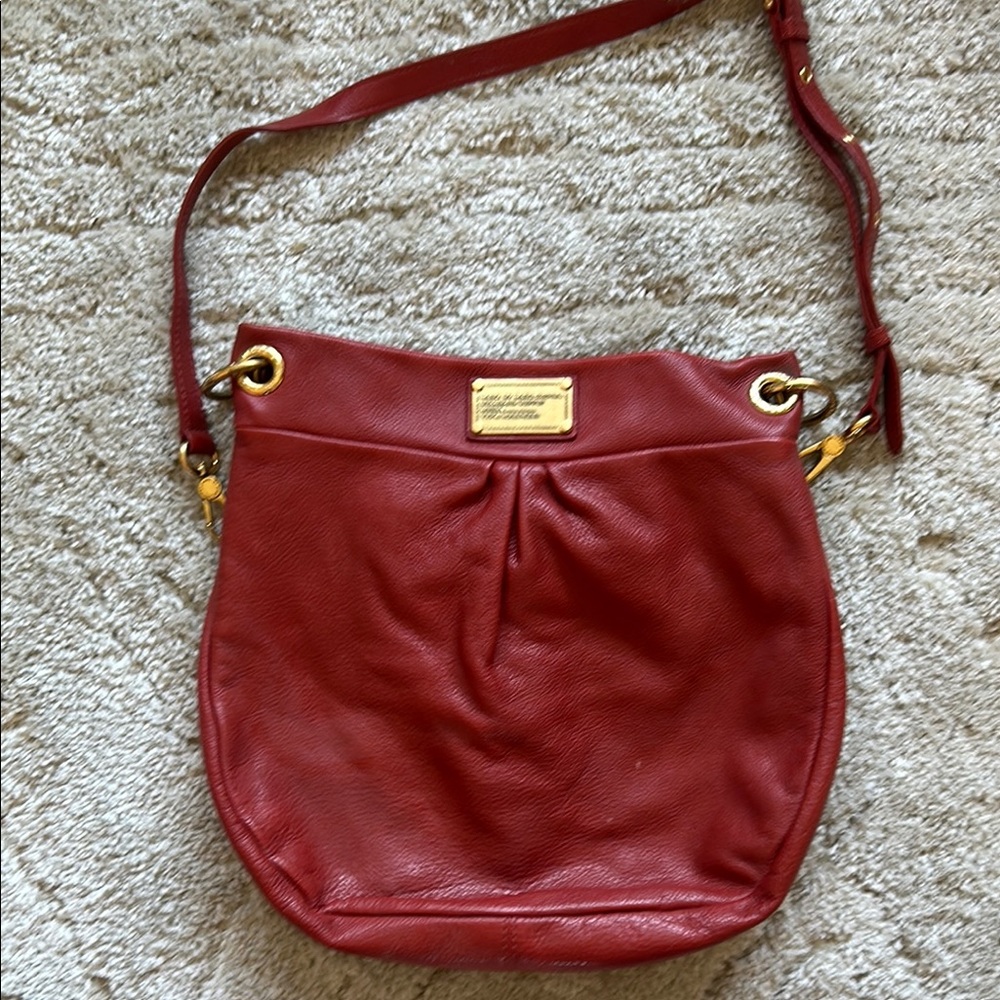 Marc by Marc Jacobs Classic Q Hillier Hobo – Rust Pebbled Leather Shoulder Bag